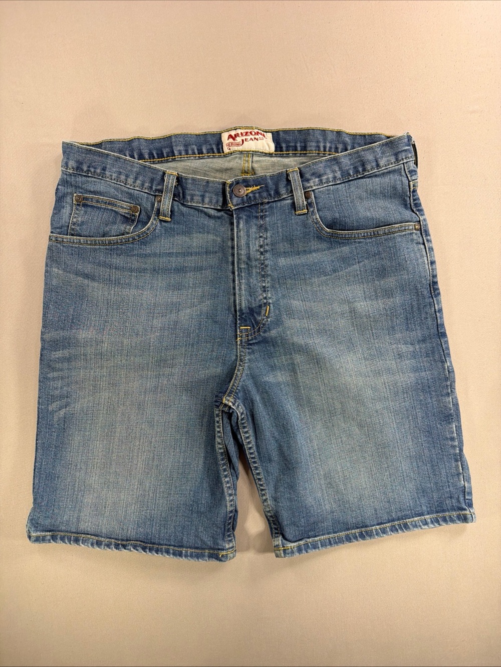 Arizona Jean Company Washed Blue Denim Cutoff Shorts